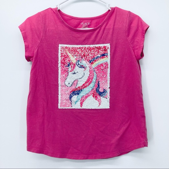 Place Youth Sequin Unicorn T-Shirt Size XL/14 - Picture 1 of 5
